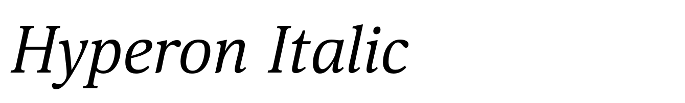 Hyperon Italic
